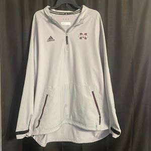 MISSISSIPPI STATE ADIDAS MISSISSIPPI STATE BULLDOGS 1/4 ZIP PULLOVER